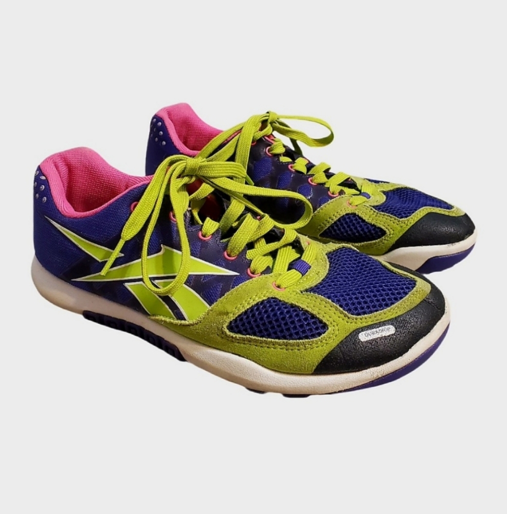 Reebok Crossfit Women's Nano 2.0 Rare Custom Purple Neon Green Shoes 7.5